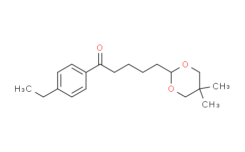 CAS No. 898755-39-0, 5-(5,5-Dimethyl-1,3-dioxan-2-yl)-4'-ethylvalerophenone