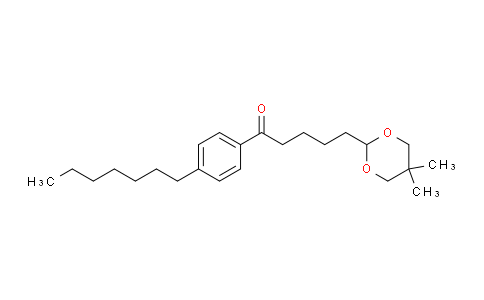 CAS No. 898755-54-9, 5-(5,5-Dimethyl-1,3-dioxan-2-yl)-4'-heptylvalerophenone