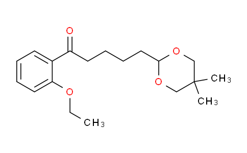 CAS No. 898755-78-7, 5-(5,5-Dimethyl-1,3-dioxan-2-yl)-2'-ethoxyvalerophenone