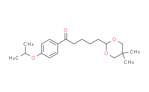 CAS No. 898755-83-4, 5-(5,5-Dimethyl-1,3-dioxan-2-yl)-4'-isopropoxyvalerophenone