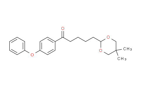 CAS No. 898755-88-9, 5-(5,5-Dimethyl-1,3-dioxan-2-yl)-4'-phenoxyvalerophenone