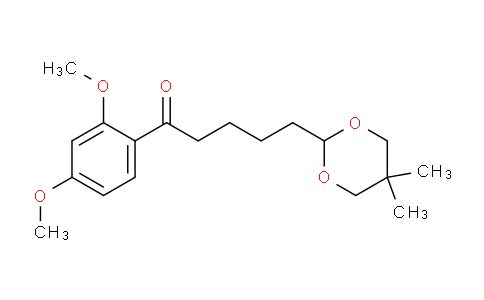 CAS No. 898756-08-6, 2',4'-Dimethoxy-5-(5,5-dimethyl-1,3-dioxan-2-yl)valerophenone