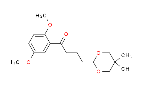 CAS No. 898756-11-1, 2',5'-Dimethoxy-4-(5,5-dimethyl-1,3-dioxan-2-yl)butyrophenone