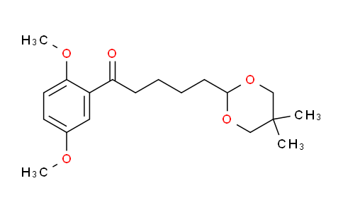 CAS No. 898756-13-3, 2',5'-Dimethoxy-5-(5,5-dimethyl-1,3-dioxan-2-yl)valerophenone