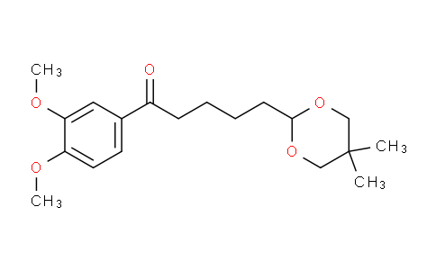 CAS No. 898756-18-8, 3',4'-Dimethoxy-5-(5,5-dimethyl-1,3-dioxan-2-yl)valerophenone