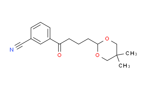 CAS No. 898756-74-6, 3'-Cyano-4-(5,5-dimethyl-1,3-dioxan-2-yl)butyrophenone