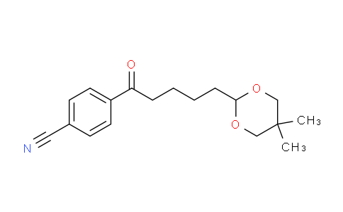 CAS No. 898756-80-4, 4'-Cyano-5-(5,5-dimethyl-1,3-dioxan-2-yl)valerophenone