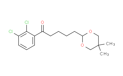 CAS No. 898756-85-9, 2',3'-Dichloro-5-(5,5-dimethyl-1,3-dioxan-2-yl)valerophenone