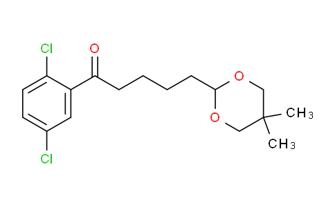 898756-95-1 | 2',5'-Dichloro-5-(5,5-dimethyl-1,3-dioxan-2-yl)valerophenone