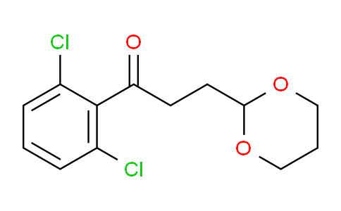 CAS No. 898756-97-3, 2',6'-Dichloro-3-(1,3-dioxan-2-yl)propiophenone
