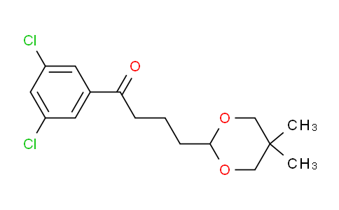 CAS No. 898757-09-0, 3',5'-Dichloro-4-(5,5-dimethyl-1,3-dioxan-2-yl)butyrophenone