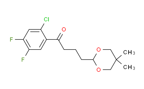 CAS No. 898757-32-9, 2'-Chloro-4',5'-difluoro-4-(5,5-dimethyl-1,3-dioxan-2-yl)butyrophenone