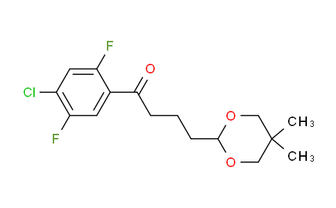 CAS No. 898757-41-0, 4'-Chloro-2',5'-difluoro-4-(5,5-dimethyl-1,3-dioxan-2-yl)butyrophenone