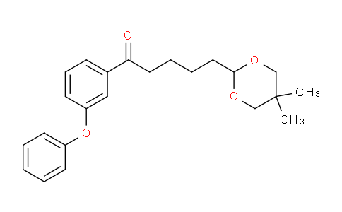 CAS No. 898782-94-0, 5-(5,5-Dimethyl-1,3-dioxan-2-yl)-3'-phenoxyvalerophenone