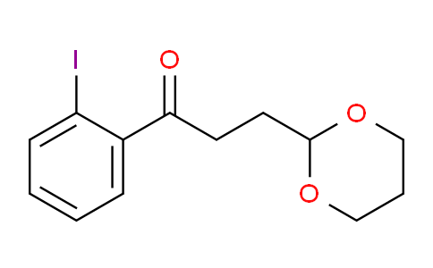 CAS No. 898785-46-1, 3-(1,3-Dioxan-2-yl)-2'-iodopropiophenone
