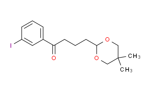 CAS No. 898785-56-3, 4-(5,5-Dimethyl-1,3-dioxan-2-yl)-3'-iodobutyrophenone