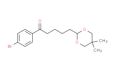 CAS No. 898785-80-3, 4'-Bromo-5-(5,5-dimethyl-1,3-dioxan-2-yl)valerophenone