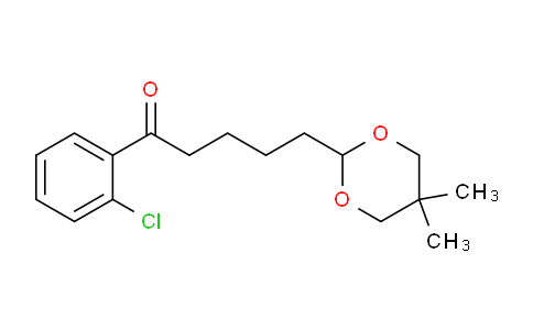 CAS No. 898785-92-7, 2'-Chloro-5-(5,5-dimethyl-1,3-dioxan-2-yl)valerophenone
