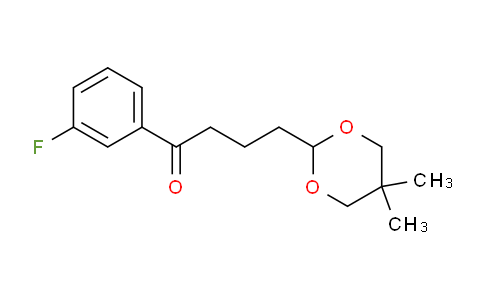 CAS No. 898786-06-6, 4-(5,5-Dimethyl-1,3-dioxan-2-yl)-3'-fluorobutyrophenone