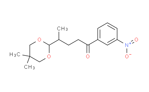 CAS No. 898786-33-9, 4-(5,5-Dimethyl-1,3-dioxan-2-yl)-3'-nitrovalerophenone