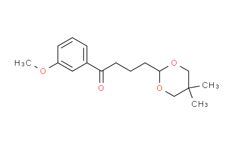 CAS No. 898786-42-0, 4-(5,5-Dimethyl-1,3-dioxan-2-yl)-3'-methoxybutyrophenone