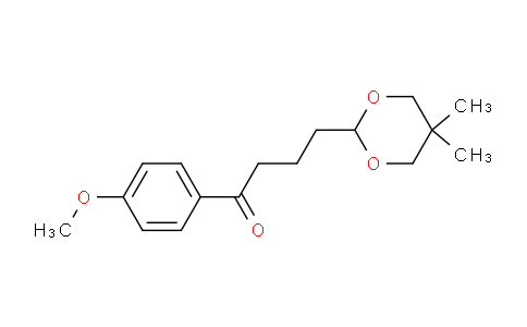 CAS No. 898786-45-3, 4-(5,5-Dimethyl-1,3-dioxan-2-yl)-4'-methoxybutyrophenone