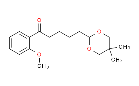 CAS No. 898786-48-6, 5-(5,5-Dimethyl-1,3-dioxan-2-yl)-2'-methoxyvalerophenone