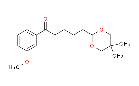 CAS No. 898786-51-1, 5-(5,5-Dimethyl-1,3-dioxan-2-yl)-3'-methoxyvalerophenone
