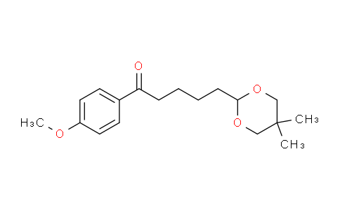 CAS No. 898786-53-3, 5-(5,5-Dimethyl-1,3-dioxan-2-yl)-4'-methoxyvalerophenone