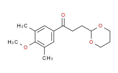 CAS No. 898786-73-7, 3',5'-Dimethyl-4'-methoxy-3-(1,3-dioxan-2-yl)propiophenone