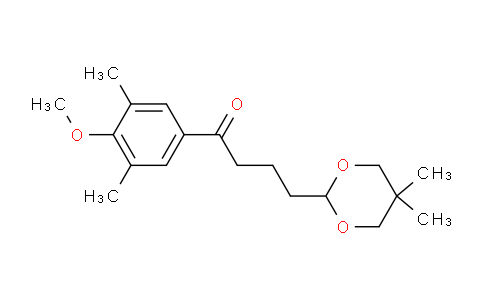 898786-75-9 | 4-(5,5-Dimethyl-1,3-dioxan-2-yl)-3',5'-dimethyl-4'-methoxybutyrophenone
