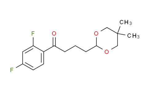CAS No. 898786-83-9, 2',4'-Difluoro-4-(5,5-dimethyl-1,3-dioxan-2-yl)butyrophenone