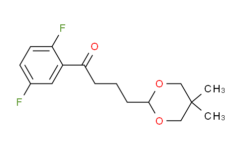 CAS No. 898786-88-4, 2',5'-Difluoro-4-(5,5-dimethyl-1,3-dioxan-2-yl)butyrophenone