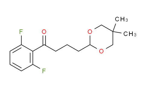 CAS No. 898786-93-1, 2',6'-Difluoro-4-(5,5-dimethyl-1,3-dioxan-2-yl)butyrophenone