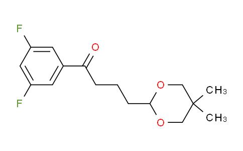 CAS No. 898787-02-5, 3',5'-Difluoro-4-(5,5-dimethyl-1,3-dioxan-2-yl)butyrophenone