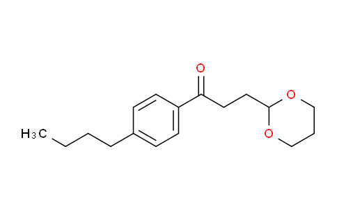 CAS No. 898787-13-8, 4'-n-Butyl-3-(1,3-dioxan-2-yl)propiophenone
