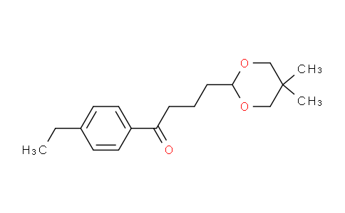 CAS No. 898787-21-8, 4-(5,5-Dimethyl-1,3-dioxan-2-yl)-4'-ethylbutyrophenone