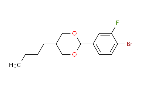 CAS No. 1363339-35-8, 2-(4-Bromo-3-fluorophenyl)-5-butyl-1,3-dioxane