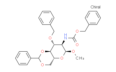 CAS No. 87907-34-4, Methyl2-deoxy-2-[[(phenylmethoxy)carbonyl]amino]-3-O-(phenylmethyl)-4,6-O-(phenylmethylene)-α-D-glucopyranoside