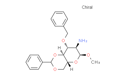 CAS No. 139573-22-1, (4aR,6S,7R,8R,8aS)-8-(benzyloxy)-6-methoxy-2-phenylhexahydropyrano[3,2-d][1,3]dioxin-7-amine