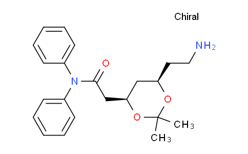 CAS No. 156051-80-8, 2-((4R,6R)-6-(2-aminoethyl)-2,2-dimethyl-1,3-dioxan-4-yl)-N,N-diphenylacetamide