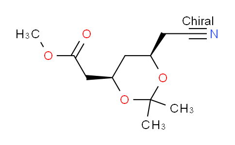 CAS No. 714963-28-7, methyl 2-((4R,6R)-6-(cyanomethyl)-2,2-dimethyl-1,3-dioxan-4-yl)acetate