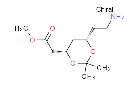 CAS No. 676260-66-5, methyl 2-[(4S,6S)-6-(2-aminoethyl)-2,2-dimethyl-1,3-dioxan-4-yl]acetate