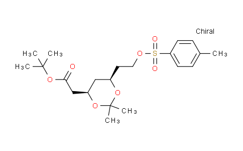 CAS No. 1331869-22-7, 1,3-Dioxane-4-acetic acid, 2,2-dimethyl-6-[2-[[(4-methylphenyl)sulfonyl]oxy]ethyl]-, 1,1-dimethylethyl ester, (4R,6R)-