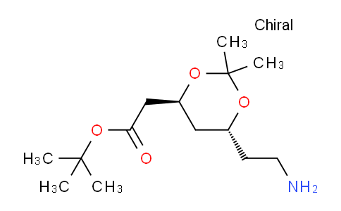 CAS No. 1105067-89-7, tert-Butyl 2-((4S,6R)-6-(2-aminoethyl)-2,2-dimethyl-1,3-dioxan-4-yl)acetate