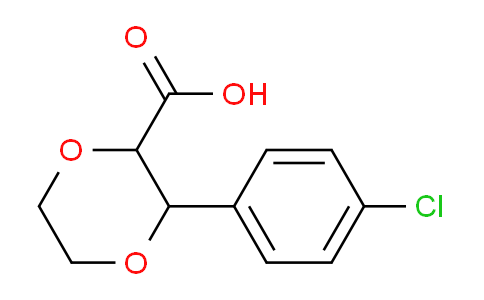 CAS No. 1706443-94-8, 3-(4-Chlorophenyl)-1,4-dioxane-2-carboxylic acid