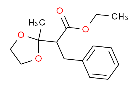 CAS No. 76641-71-9, ethyl 2-(2-methyl-1,3-dioxolan-2-yl)-3-phenylpropanoate
