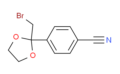 CAS No. 60207-22-9, 4-[2-(Bromomethyl)-1,3-dioxolan-2-yl]benzonitrile