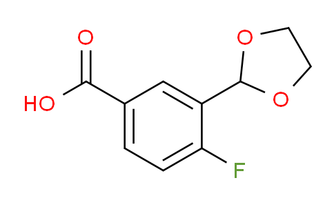 CAS No. 852180-94-0, 3-(1,3-Dioxolan-2-yl)-4-fluorobenzoic acid