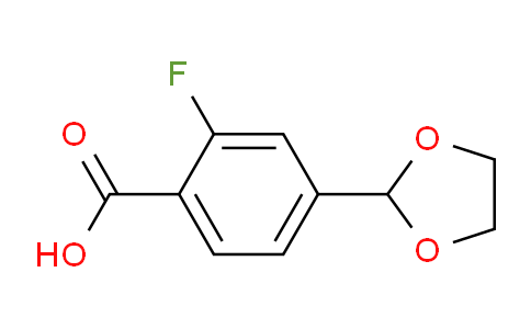 CAS No. 936551-94-9, 4-(1,3-dioxolan-2-yl)-2-fluorobenzoic acid